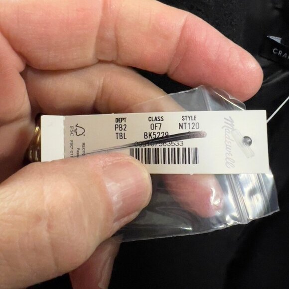 Madewell Womens $298 Blazer Coat in Insuluxe Fabric Black Size 2 NT120 - Picture 11 of 11